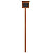 A brown rectangular plastic lumber post for message boards.