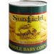 A #10 can of Sunfield whole baby corn with a label.