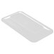 A white rectangular plastic food pan.