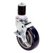Eagle Group CAH6-SB Equivalent 5" Zinc Swivel Stem Work Table Casters with Resilient Tread   - 6/Set Main Thumbnail 6
