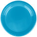 Creative Converting 28313121 9" Turquoise Blue Plastic Plate - 240/Case Main Thumbnail 2