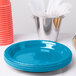 Creative Converting 28313121 9" Turquoise Blue Plastic Plate - 240/Case Main Thumbnail 3