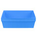 A cobalt blue rectangular container.