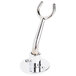 A silver metal T&S P3-3WESV00MZZUY pet grooming faucet with a round base.