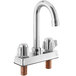 Deck Mount Faucet with 6" Gooseneck Nozzle, 4" Centers, and Canopy Handles Main Thumbnail 2
