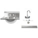 An Eagle Group stainless steel hand sink with gooseneck faucet and standard handles.