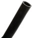 A close-up of a black pipe on a white background.