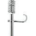 A T&S chrome metal wall mount pet grooming faucet with a spiral.