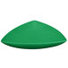 A green triangular shaped Tablecraft display bowl.