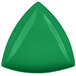 A green triangle shaped Tablecraft display bowl.