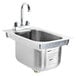 An Eagle stainless steel drop-in sink with a faucet.