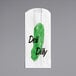 A white paper bag with green and white text reading "Dilly" and a green pickle.