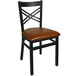 BFM Seating 2130CLBV-SB Akrin Metal Chair with 2" Light Brown Vinyl Seat Main Thumbnail 1