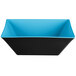 A blue and black Brasilia melamine bowl.