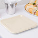 Creative Converting 463264 9" Ivory Square Paper Plate - 180/Case Main Thumbnail 3