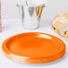 Creative Converting 47191B 9" Sunkissed Orange Paper Plate - 240/Case Main Thumbnail 3