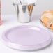 Creative Converting 47193B 9" Luscious Lavender Purple Paper Plate - 240/Case Main Thumbnail 3