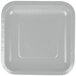 Creative Converting 453281 7" Shimmering Silver Square Paper Plate - 180/Case Main Thumbnail 2