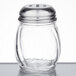 6 oz. Glass Cheese Shaker with Slotted Chrome Top - 3/Pack Main Thumbnail 2