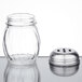 6 oz. Glass Cheese Shaker with Slotted Chrome Top - 3/Pack Main Thumbnail 3