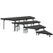 National Public Seating SP3616C Portable Stage Pie Unit with Gray Carpet - 36" x 16" Main Thumbnail 2