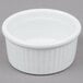 Tuxton BPX-0502 5 oz. Porcelain White Fluted China Ramekin - 48/Case Main Thumbnail 3