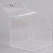 A clear acrylic box with a curved top and a handle.