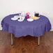 Creative Converting 923268 82" Purple OctyRound Tissue / Poly Table Cover - 12/Case Main Thumbnail 1