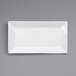 Acopa 10" x 5 1/2" Bright White Rectangular Porcelain Platter - 24/Case Main Thumbnail 3