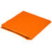 A Creative Converting Sunkissed Orange OctyRound table cover folded on a white background.