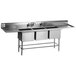 A Eagle Group stainless steel 3 compartment sink with right drainboard.