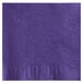 A purple Choice 2-ply beverage napkin with a plain edge.