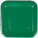 Creative Converting 453261 7" Emerald Green Square Paper Plate - 180/Case Main Thumbnail 2