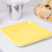 Creative Converting 463266 9" Mimosa Yellow Square Paper Plate - 180/Case Main Thumbnail 3