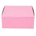 10" x 10" x 4" Pink Cake / Bakery Box - 100/Bundle Main Thumbnail 2