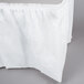 White Plastic Table Skirt 14' x 29" Main Thumbnail 2