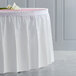 White Plastic Table Skirt 14' x 29" Main Thumbnail 1