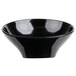 A close-up of a black Elite Global Solutions Pappasan Melamine Bowl.