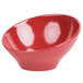 A red Elite Global Solutions Pappasan melamine bowl.