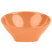 An orange Elite Global Solutions Pappasan melamine bowl.