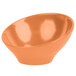 An orange Elite Global Solutions Pappasan melamine bowl.