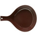 A brown GET skillet with a handle.
