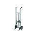 A green Harper hand truck with black metal handles and wheels.
