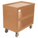 Cambro BC235157 Coffee Beige Three Shelf Service Cart - 37 1/4" x 21 1/2" x 34 5/4" Main Thumbnail 2
