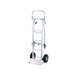 A silver Harper hand truck with pneumatic wheels.