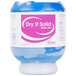 A white and blue container of Noble Chemical Dry It Concentrated Solid Rinse Aid with a white label.