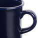 A cobalt blue CAC Venice Hartford mug with a handle.