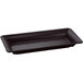 A black speckled rectangular Tablecraft platter.