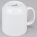 A CAC bright white Venice stacking mug with a handle.