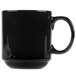 A black CAC Venice Stacking Mug with a handle.